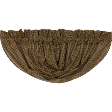 Tea Cabin Green Plaid Balloon Valance Curtain 15x60 - The Fox Decor